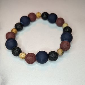 Handcrafted lava stone bracelet